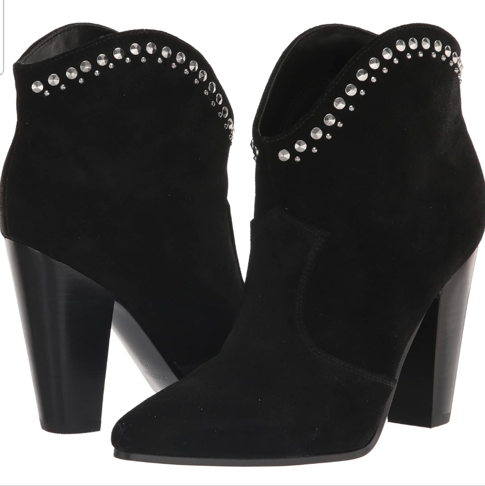 Nine West SERA Ankle Boots black suede 9.5 M. Brand New never worn w/box